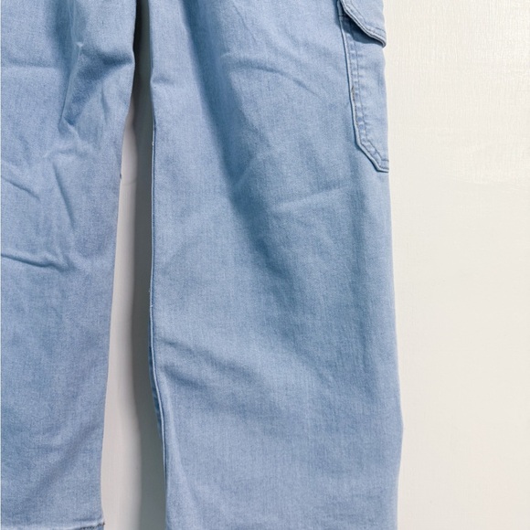 Wonder Nation Girls Blue Straight Leg Cargo Jeans Size 8 Adjustable Kids Denim - Picture 13 of 16